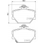 8DB 355 008-721 HELLA Комплект гальмівних колодок, дискове гальмо