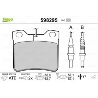 598295 VALEO Комплект гальмівних колодок дисковий гальм