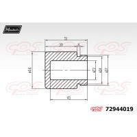 72944019 MAXTECH Поршень корпус скоби гальма