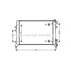 VN2326 AVA QUALITY COOLING Радіатор охолодження двигуна