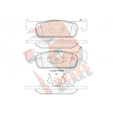 RB2115-202 R BRAKE КомплеК т гальмівних колодок, дискове гальмо