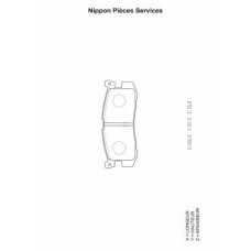 M361A06 NPS Комплект гальмівних колодок дисковий гальм