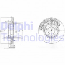 BG9773 DELPHI Гальмівний диск