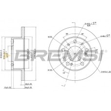 CD6063S BREMSI Гальмівний диск