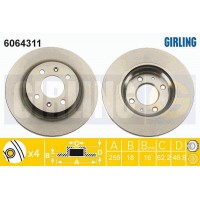 6064311 GIRLING Гальмівний диск