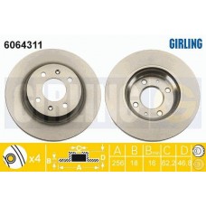 6064311 GIRLING Гальмівний диск