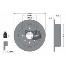 BDS1692 BENDIX Braking Гальмівний диск