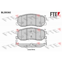 BL2053A2 FTE Комплект гальмівних колодок дисковий гальм