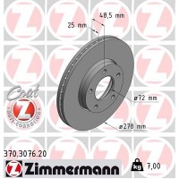 370.3076.20 ZIMMERMANN Гальмівний диск