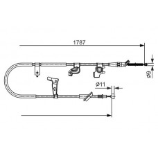 1 987 482 435 BOSCH Тросик, cтояночный тормоз