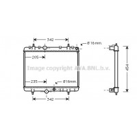 PEA2241 AVA QUALITY COOLING Радіатор охолодження двигуна