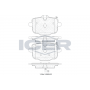 182005 ICER Комплект гальмівних колодок дисковий гальм