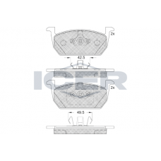 182285 ICER Комплект гальмівних колодок дисковий гальм