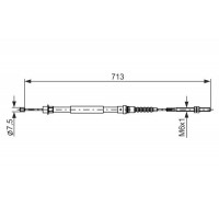 1 987 477 594 BOSCH Тросик, cтояночный тормоз
