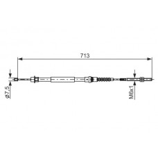 1 987 477 594 BOSCH Тросик, cтояночный тормоз