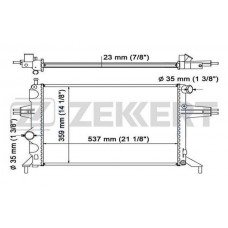 MK-1112 ZEKKERT Радіатор охолодження двигуна