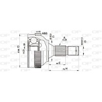 CVJ5208.10 OPEN PARTS Шарнирный комплект, Привідний вал