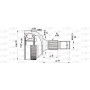CVJ5208.10 OPEN PARTS Шарнирный комплект, Привідний вал