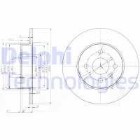 BG3885C DELPHI Гальмівний диск