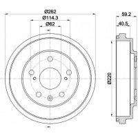 MBD430 MINTEX Гальмівний барабан