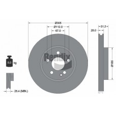 BDS2198HC BENDIX Braking Гальмівний диск