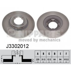 J3302012 NIPPARTS Гальмівний диск