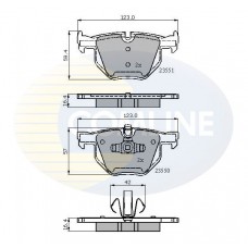 CBP01671 COMLINE Комплект гальмівних колодок дисковий гальм