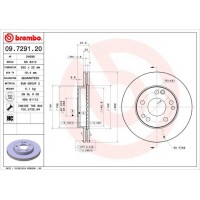 09.7291.20 BREMBO Гальмівний диск