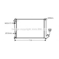 CNA2107 AVA QUALITY COOLING Радіатор охолодження двигуна