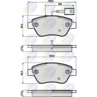 CBP11535 COMLINE КомплеК т гальмівних колодок, дискове гальмо