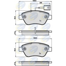 CBP11535 COMLINE КомплеК т гальмівних колодок, дискове гальмо