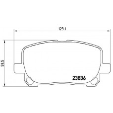 P 83 061 BREMBO КомплеК т гальмівних колодок, дискове гальмо