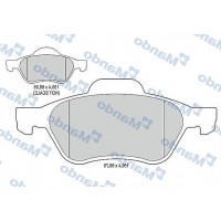 MBF015242 MANDO Комплект гальмівних колодок дисковий гальм