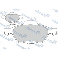MBF015242 MANDO Комплект гальмівних колодок дисковий гальм