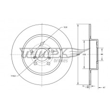 TX 73-54 TOMEX Brakes Гальмівний диск
