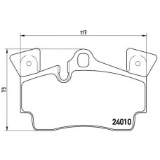P 85 088 BREMBO Комплект гальмівних колодок дисковий гальм