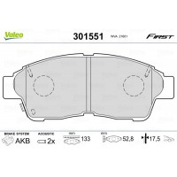 301551 VALEO КомплеК т гальмівних колодок, дискове гальмо