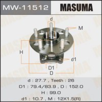 MW11512 MASUMA Комплект підшипника ступиці колеса