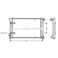 VN2042 AVA QUALITY COOLING Радіатор охолодження двигуна