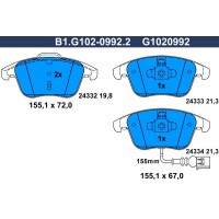 B1.G102-0992.2 GALFER КомплеК т гальмівних колодок, дискове гальмо