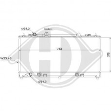 DCM2252 DIEDERICHS Радіатор охолодження двигуна