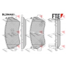 BL2964A1 FTE Комплект гальмівних колодок дисковий гальм