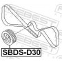 SBDS-D30 FEBEST Ремінний шків колінчастий вал