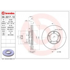 09.5017.10 BREMBO Гальмівний диск