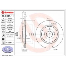 09.D991.11 BREMBO Гальмівний диск