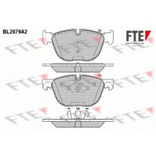 BL2079A2 FTE Комплект гальмівних колодок дисковий гальм