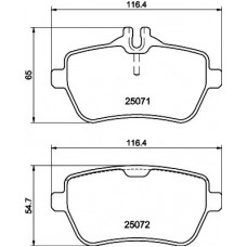 MDB3284 MINTEX Комплект гальмівних колодок дисковий гальм