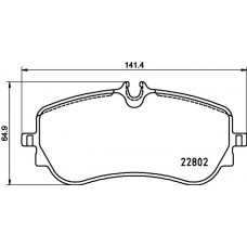 8DB 355 037-751 HELLA КомплеК т гальмівних колодок, дискове гальмо