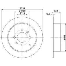8DD 355 105-231 HELLA Гальмівний диск