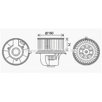 VN8406 AVA QUALITY COOLING Вентилятор салону